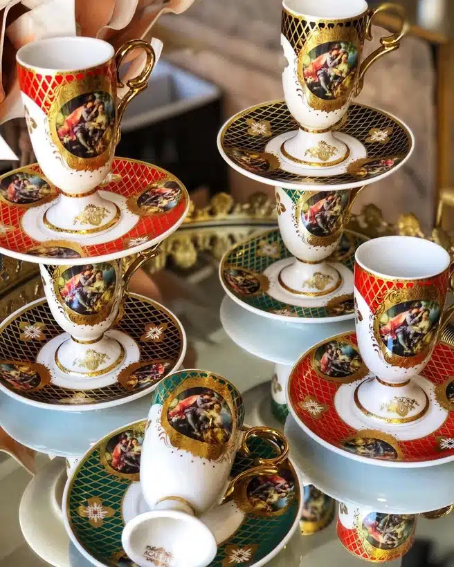 ست قهوه خوری آجار مدل BAROCK - black