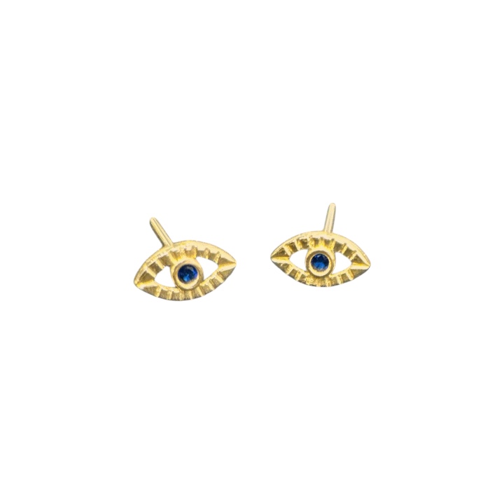 گوشواره طلا 18 عیار زنانه طرح چشم نظر مدل ESG4