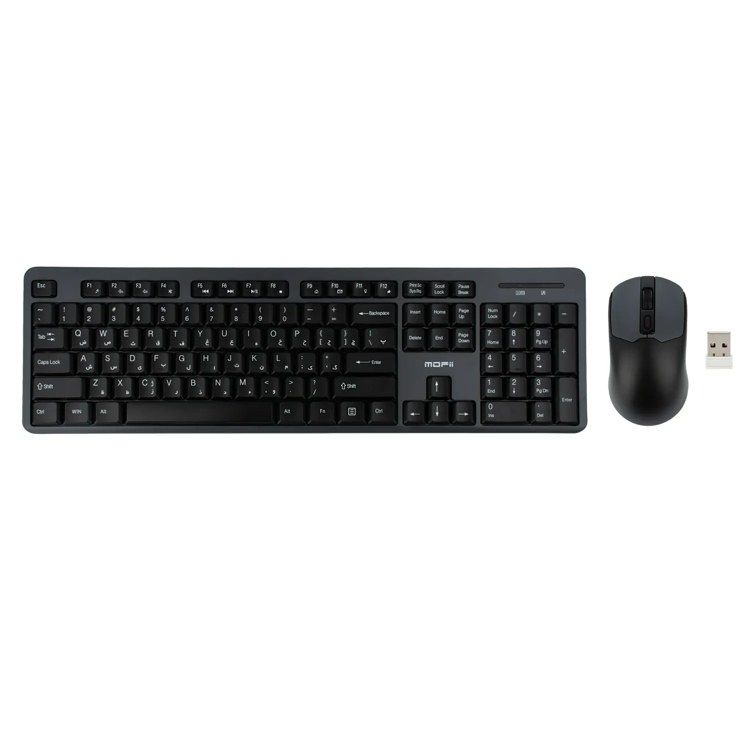 کیبورد و ماوس بی‌سیم مافی X100 Black Gray