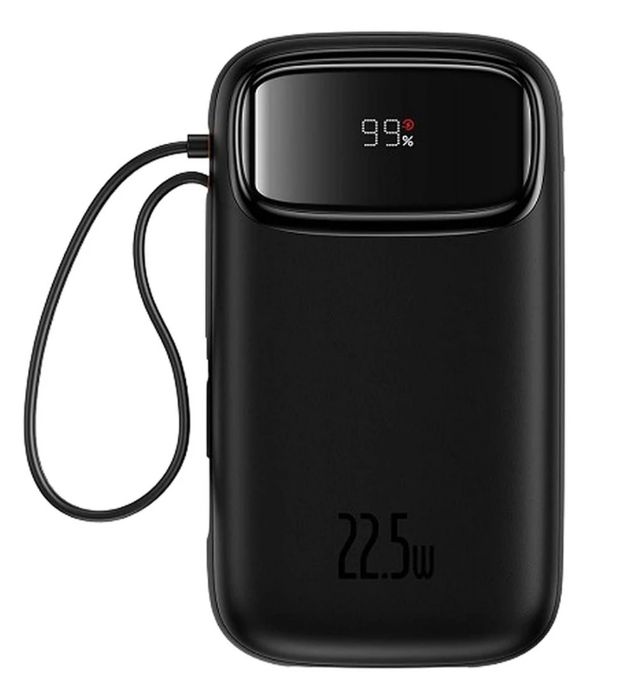 قیمت پاوربانک 22.5W باسئوس مدل Qpow2 DualCable ظرفیت 10000 میلی آمپر ساعت