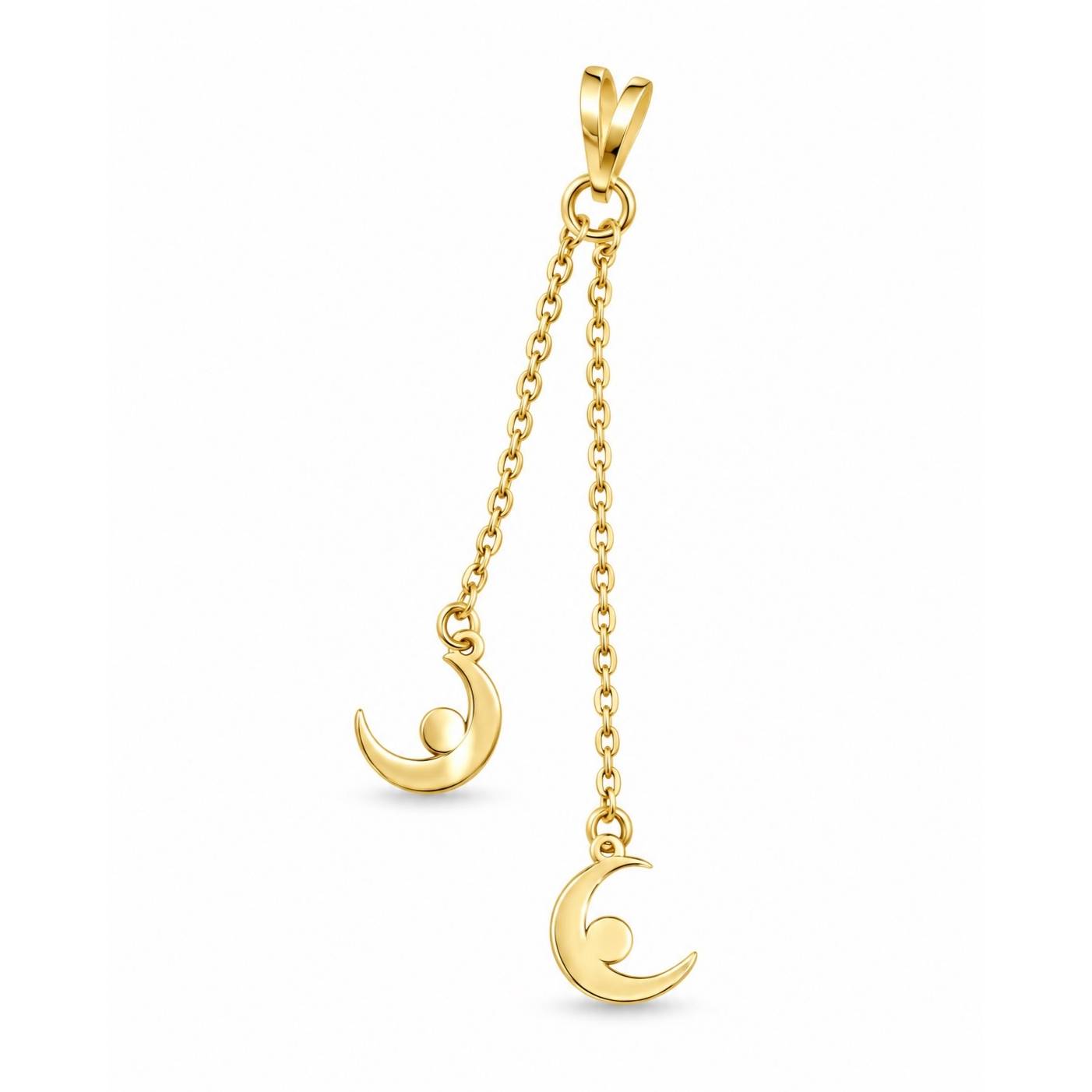 آویز طلا 18عیار طرح ماه
