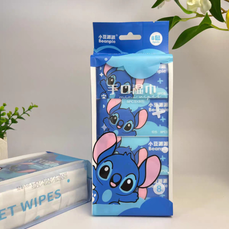 دستمال مرطوب جیبی نوزاد 64 عددی طرح استیج Beanpie