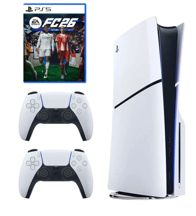 خرید پلی استیشن 5 اسلیم استاندارد دیسک خور ریجن اروپا 2016A به همراه یک دسته اضافه و بازی EA SPORTS FC 26 ظرفیت 1 ترابایت قیمت روز