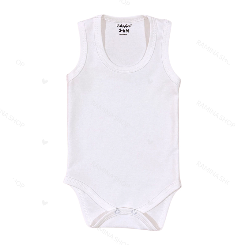 رکابی زیردکمه دار سفید بیبی فورلایف Baby4life