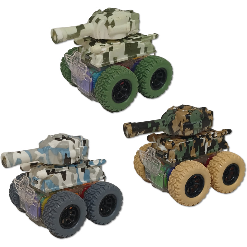 اسباب بازی تانک قدرتی چراغ دار Tank Gear Car