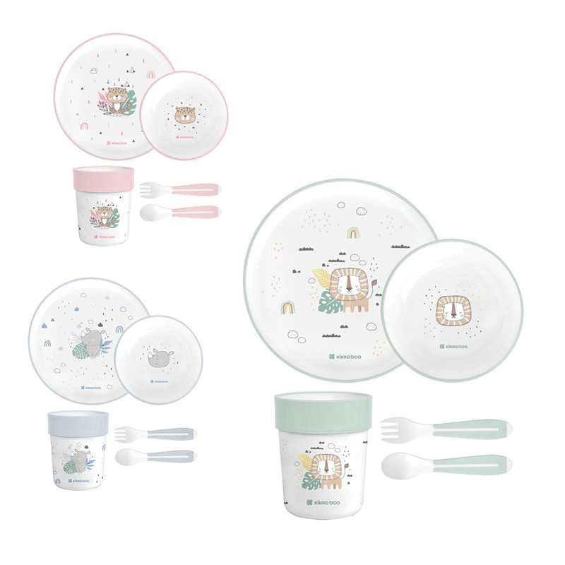 ست ظرف غذای بچه گانه ملامین مدل ساوانا کیکابو KikkaBoo