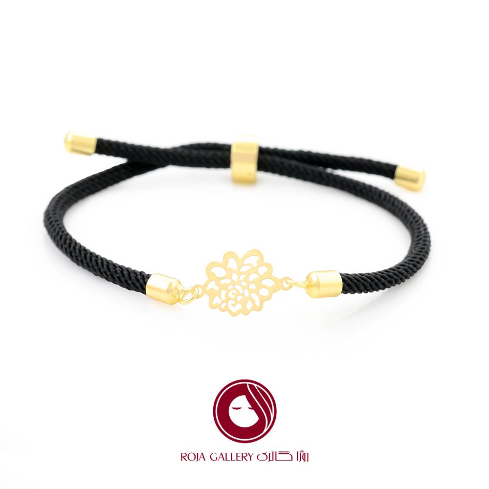 دستبند بند و طلا طرح گل - کد CB - 83256
