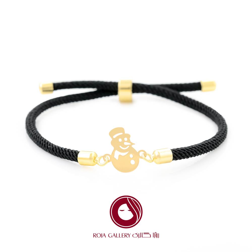 دستبند بند و طلا طرح آدم برفی - کد CB - 83301