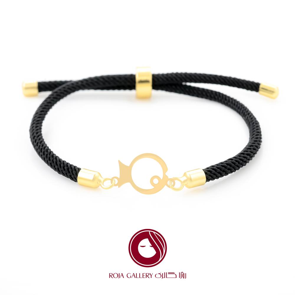 دستبند بند و طلا طرح ماهی - کد CB - 83273