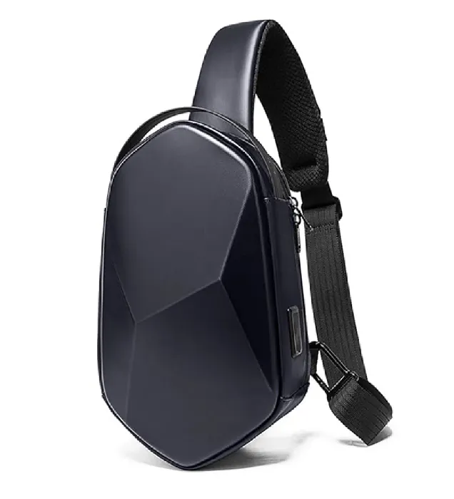 خرید کوله تک بند منشوری دارای USB بنج مدل BG-7213 قیمت روز