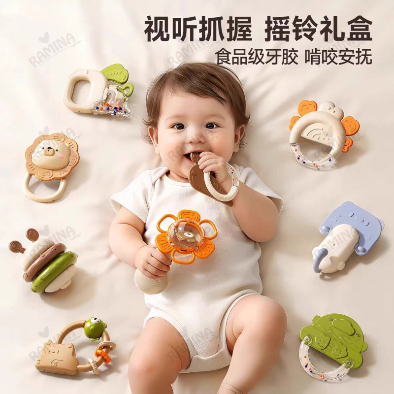 پک جغجغه و دندانگیر طرح خرس 12 عددی فان بیبی Fun Baby