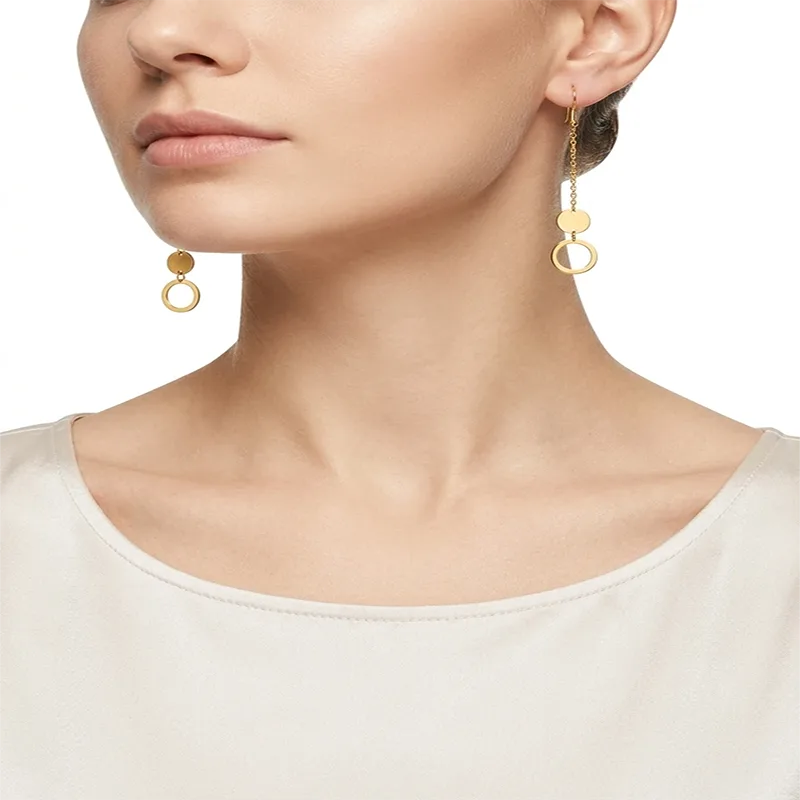 گوشواره آویز دایره