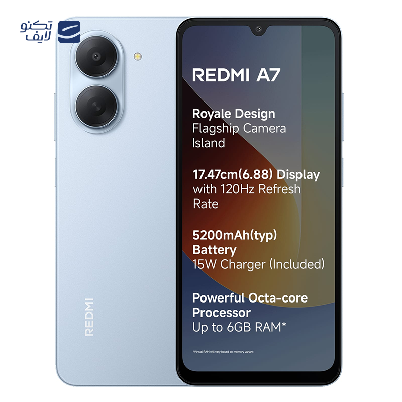 گوشی موبايل شیائومی مدل Redmi A7 ظرفیت 64 گیگابایت رم 3 گیگابایت