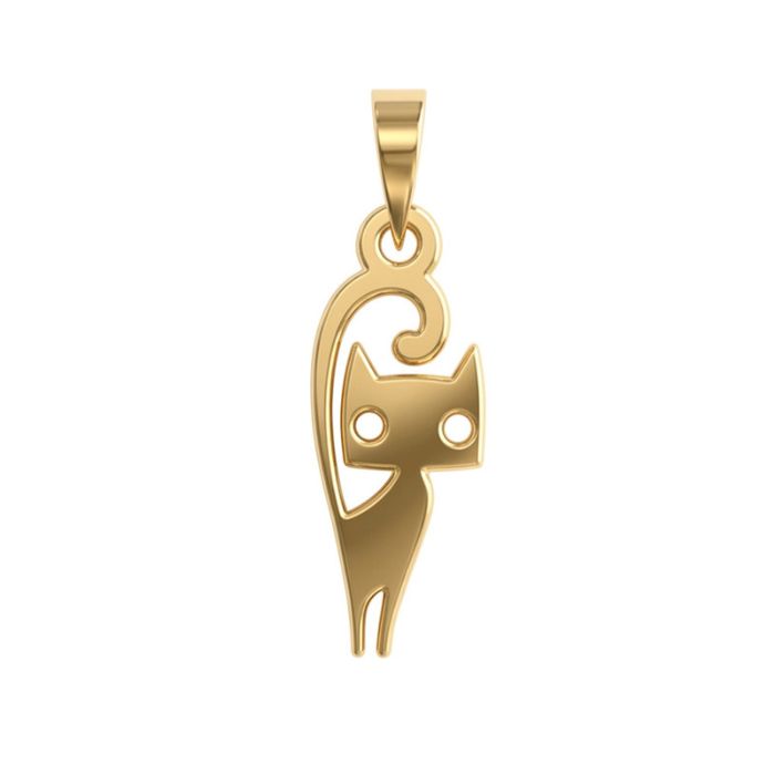 خرید آویز گردنبند طلا 18 عیار زنانه مدوپد مدل گربه کد PA1-13115 قیمت روز